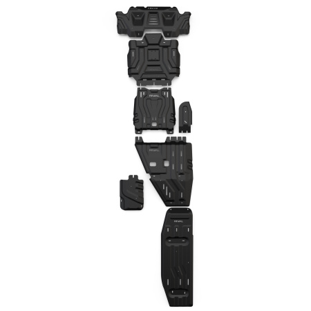 Ensemble de plaques de protection (Radiateur, Moteur, Boîte de vitesses, Boîte de transfert, Réservoir de carburant) Toyota Hilux 2025-; 2,8 l. / diesel / 48V