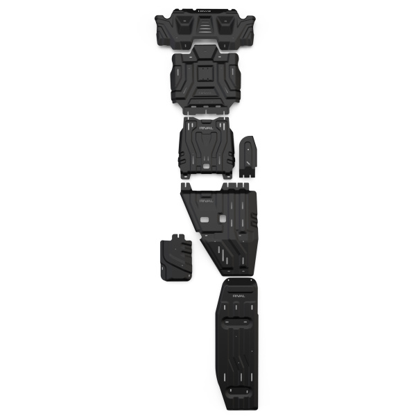 Ensemble de plaques de protection (Radiateur, Moteur, Boîte de vitesses, Boîte de transfert, Réservoir de carburant) Toyota Hilux 2025-; 2,8 l. / diesel / 48V