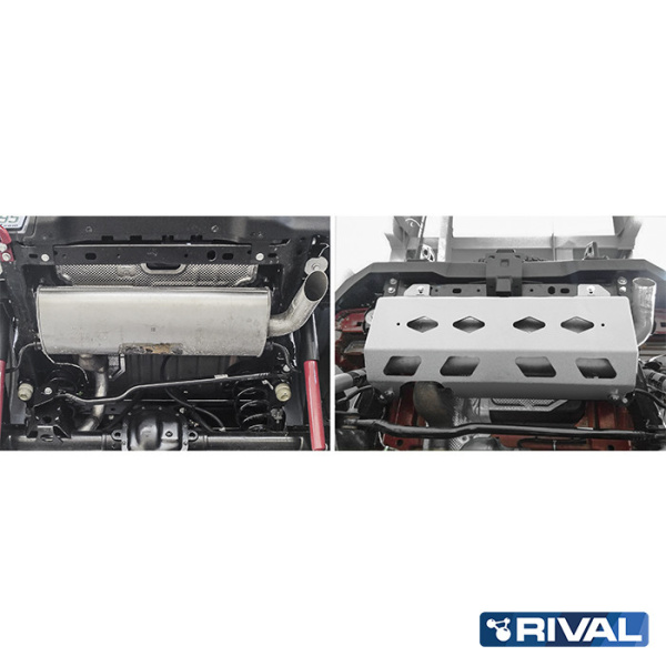 Muffler Protection Plate Jeep Wrangler 2017-2021; 2021-; 2023-; 2 l. / gasoline; 3,6 l. / gasoline; 6,4 l. / gasoline