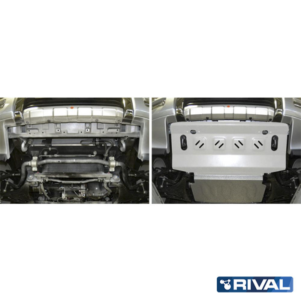Radiator Protection Plate Mitsubishi Pajero 2006-2011; 2011-2014; 2014-2022; 3 l. / gasoline; 3,8 l. / gasoline; 3,2 l. / diesel