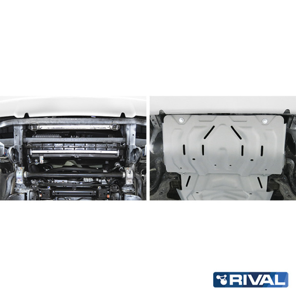 Radiator Protection Plate Fiat Fullback 2016-2020;  Mitsubishi L200 2015-2019; 2018-2023; Pajero Sport 2016-2021; 2021-; 2,4 l. / diesel; 3 l. / gasoline