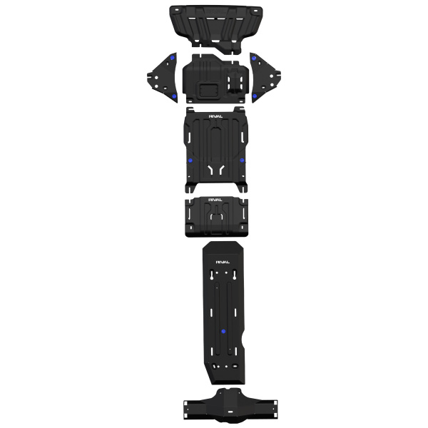 Unterfahrschutz-Set (Kühler, Motor, Getriebe, Verteilergetriebe, Kraftstofftank, vordere Querlenker) Ford Ranger 2022-;  Volkswagen Amarok 2022-; 2 l. / Dieselkraftstoff; 3 l. / Dieselkraftstoff