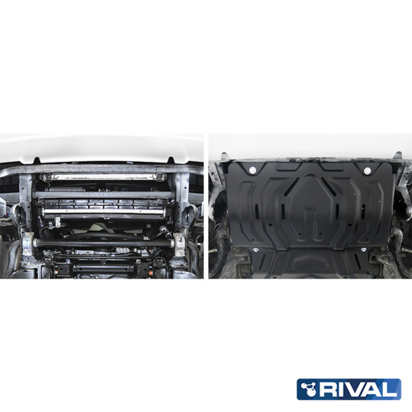 Radiator Protection Plate Fiat Fullback 2016-2020;  Mitsubishi L200 2015-2019; 2018-2023; Pajero Sport 2016-2021; 2021-; 2,4 l. / diesel; 3 l. / gasoline
